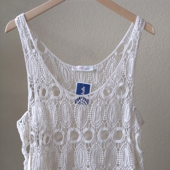 Love tree Cream crochet sleeveless boho top - Picture 4 of 8